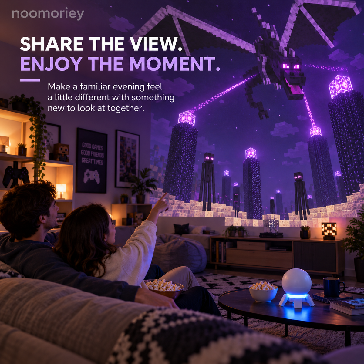 🔥Hot Sale🎮 Pixel Fantasy Scene Projector – Ambient Decor for Gaming Rooms