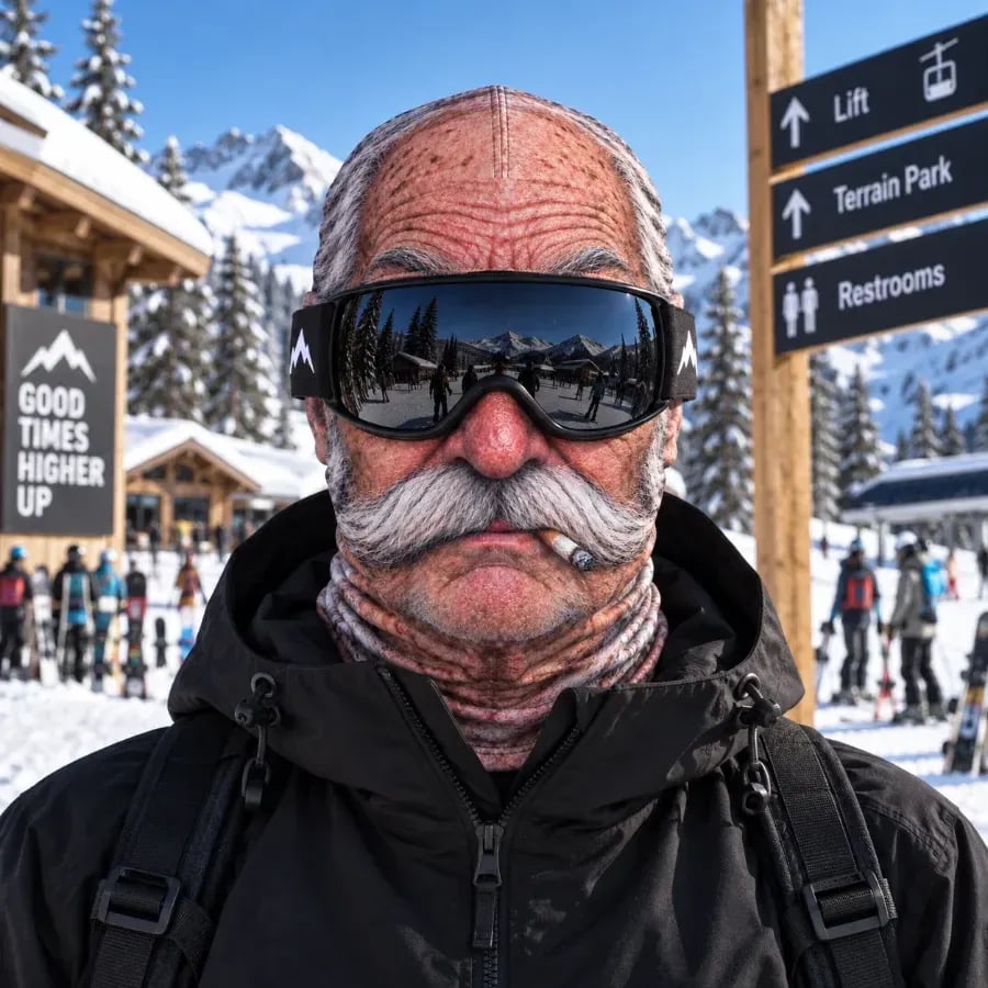 🎿 Realistic Ski & Snowboard Face Mask – Funny Balaclava | New Santa Elf Style🎅