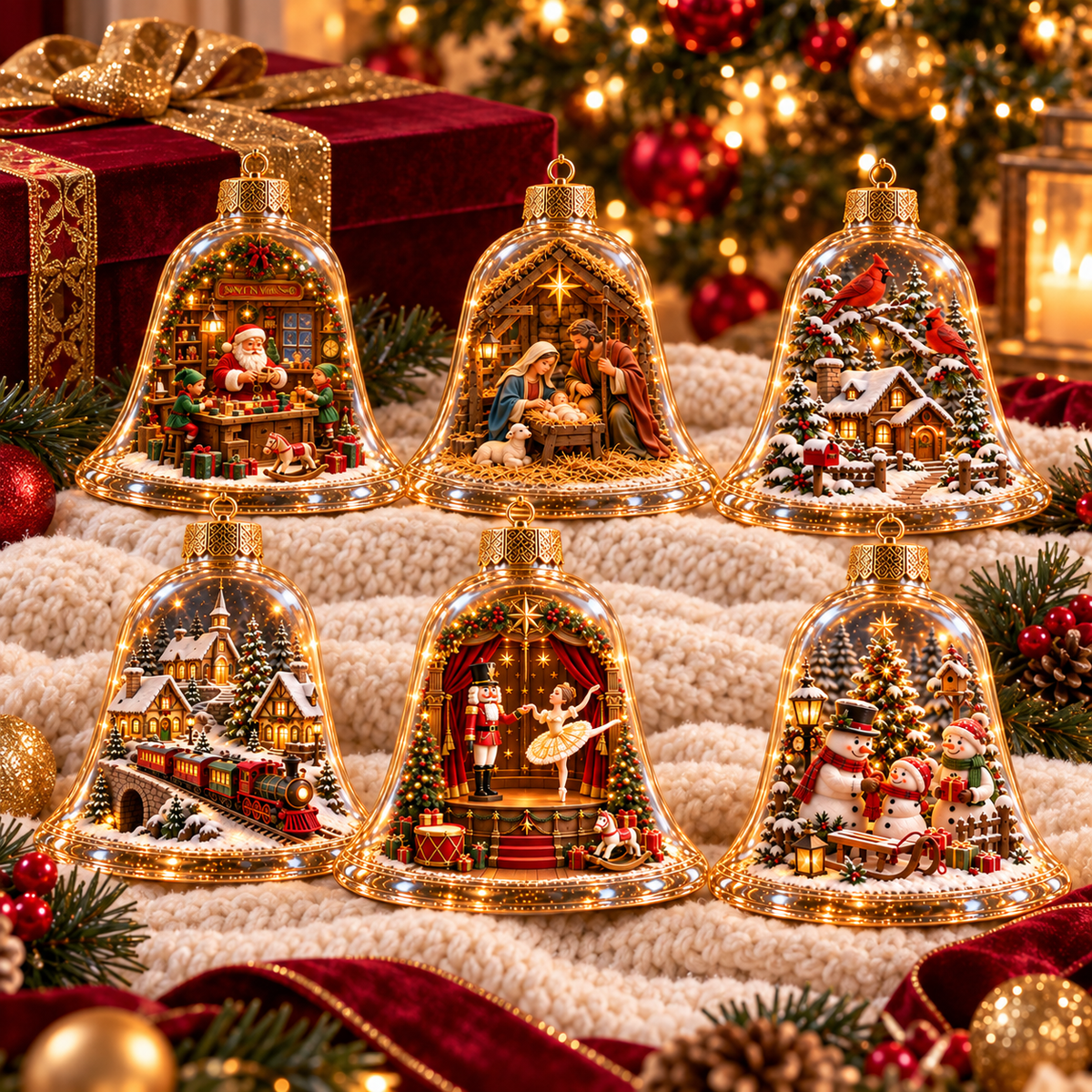 2026 Christmas Wonderland Bell Ornaments - image 4
