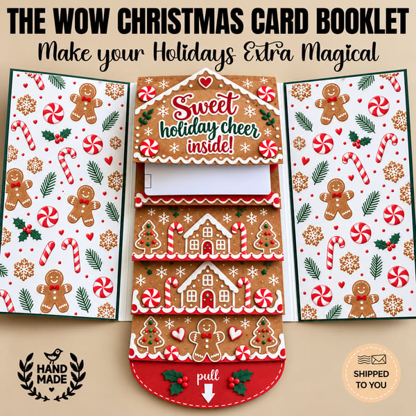 2026 New🎅🎁 Waterfall Christmas Gift Card Booklet 💳✨