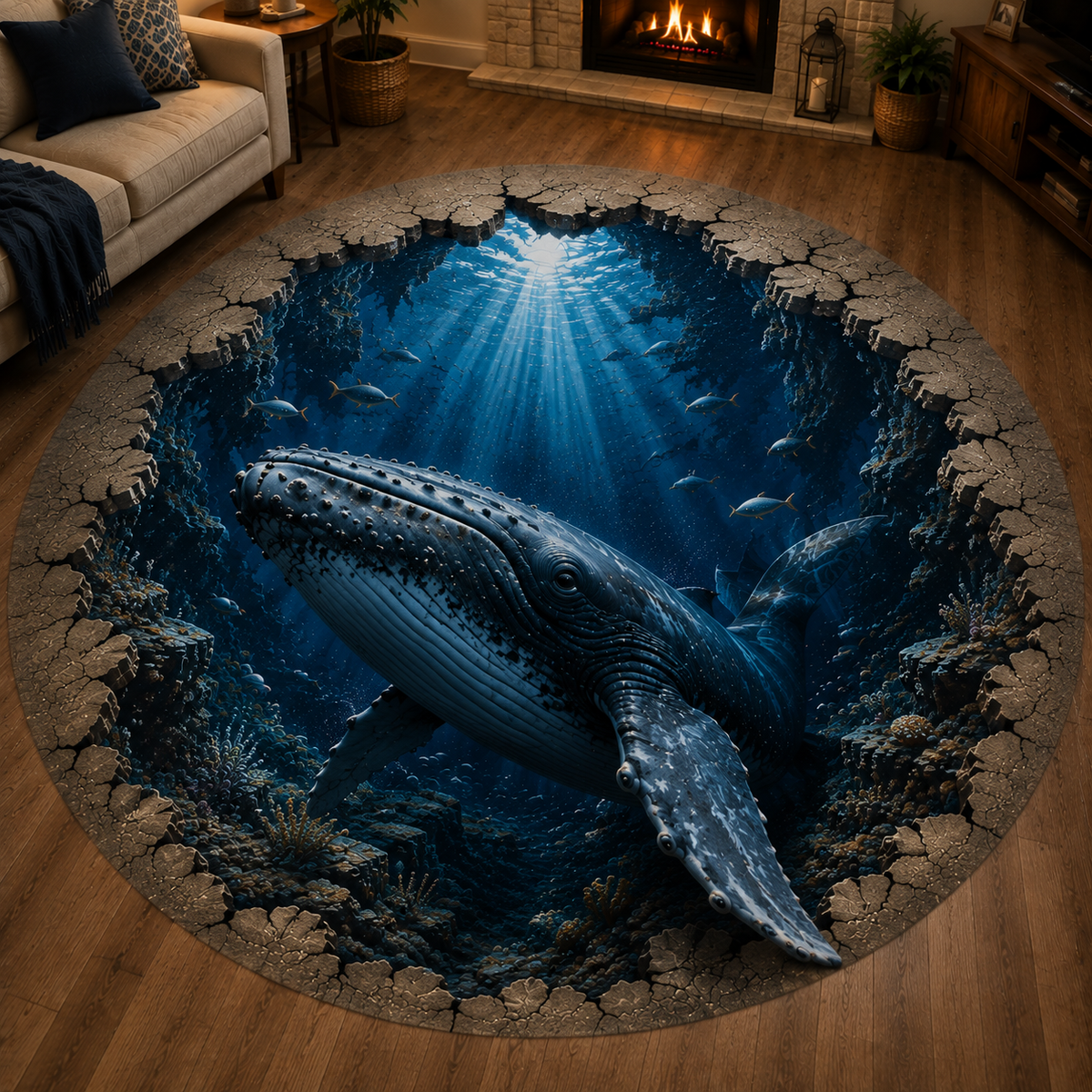 Ocean Portal Illusion Rug - 🌊A Realistic 3D Ocean World Beneath Your Feet