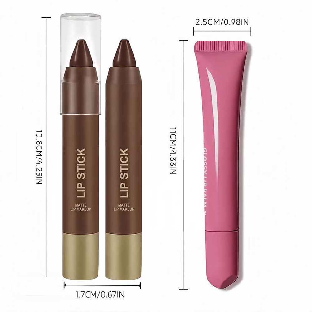 Matte Lipliner and Moisturizing Lip Oil Cosmetic Set