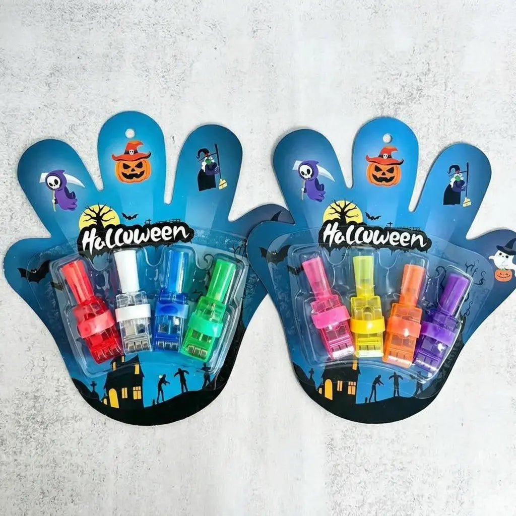 Luces LED de proyección para dedos de Halloween – Juego de artículos para fiestas