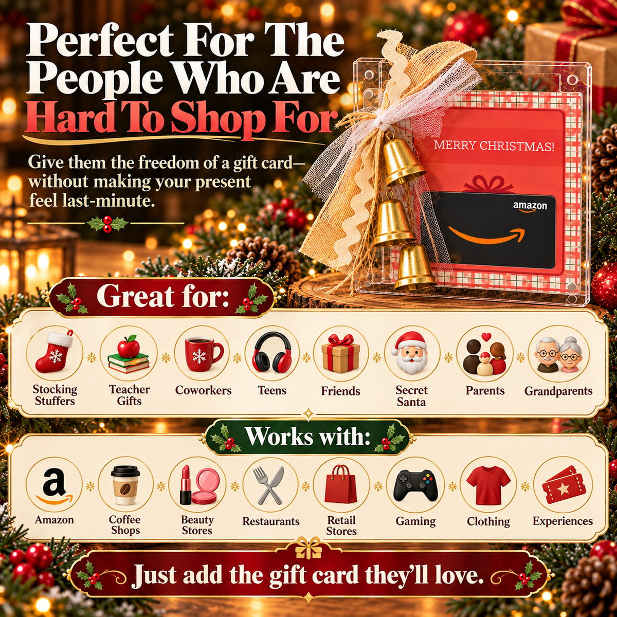 🔥LAST DAY 50% OFF -🎄Christmas Gift Card Keepsake Frame