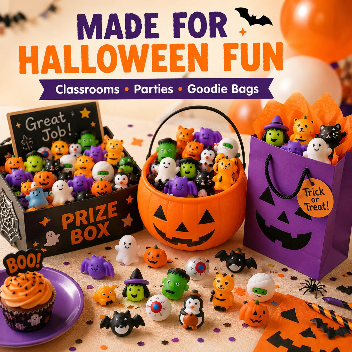 🔥Last Day 49% OFF - 🎃 30PCS Halloween Mochi Squishy Toys