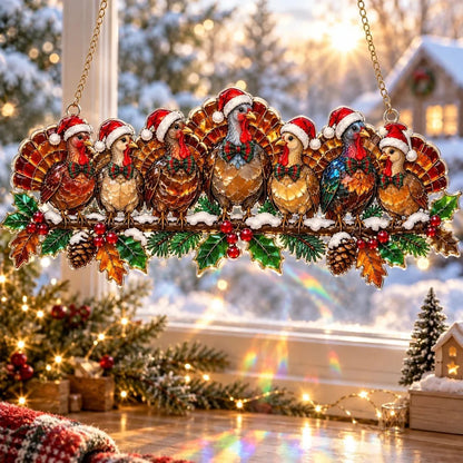 ✨ Whimsical Winter Suncatchers | Shatterproof "Stained-Glass" Window Hangings 🎄