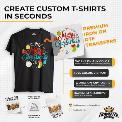 The Ultimate Holiday DTF Transfer Bundle 🎃🎄 Create Custom Shirts From Halloween To Christmas