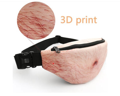 Funny Fake Beer‑Belly Fanny Pack