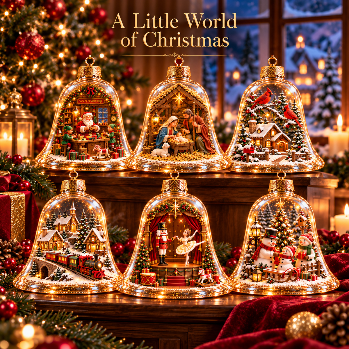 2026 Christmas Wonderland Bell Ornaments - image 2