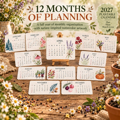 ✨🏆Early Holiday Sale 49% OFF🌱Eco-Friendly Plantable “Timeless” Seed Calendar 2027