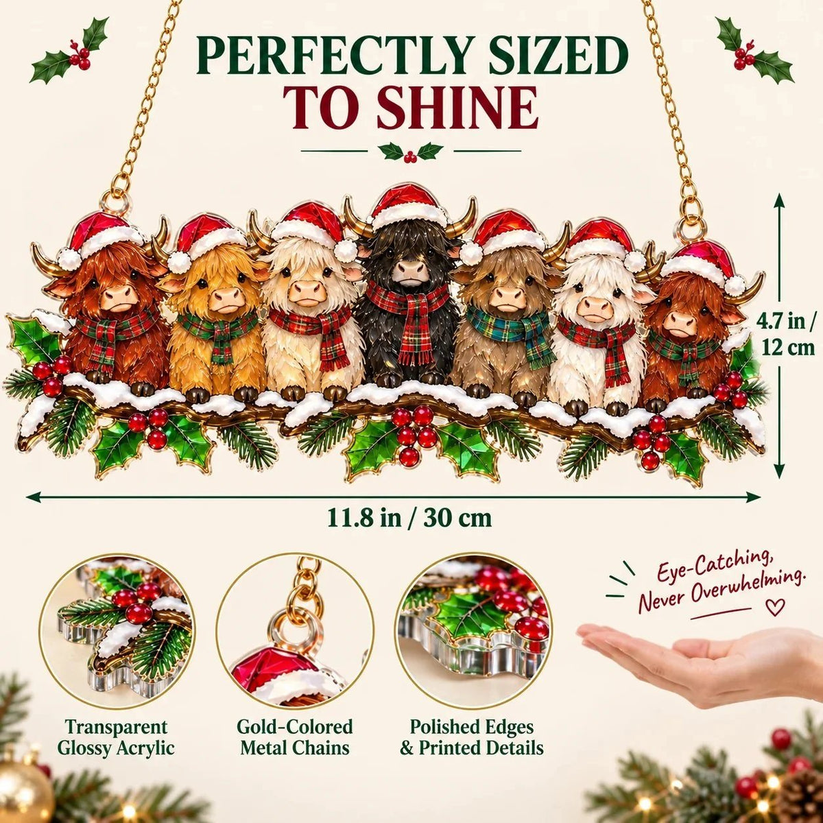 ✨ Whimsical Winter Suncatchers | Shatterproof "Stained-Glass" Window Hangings 🎄
