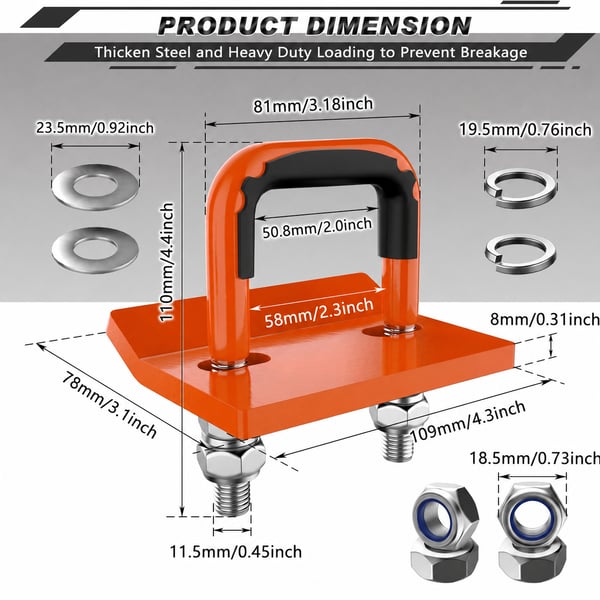 🛠️🚛 Heavy Duty Anti-Rattle Trailer Hitch Tightener Stabilizer