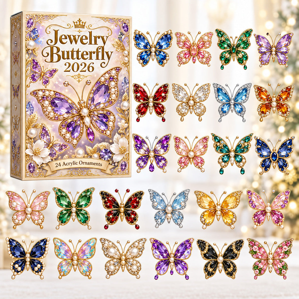 🎄CHRISTMAS KICKOFF 40% OFF - 🦋Jewelry Butterfly Advent Calendar 2026