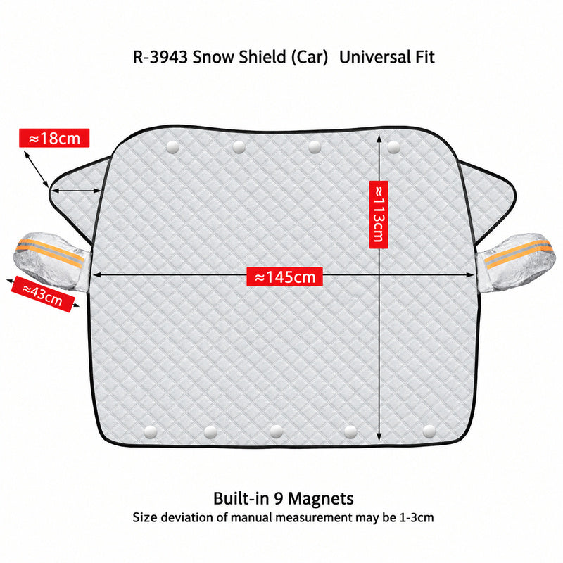 Magnetic Windshield Snow & Ice Cover with Mirror Protection | All-Weather Car Cover