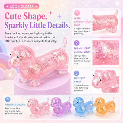 🐶 Glitter Dachshund Squishy