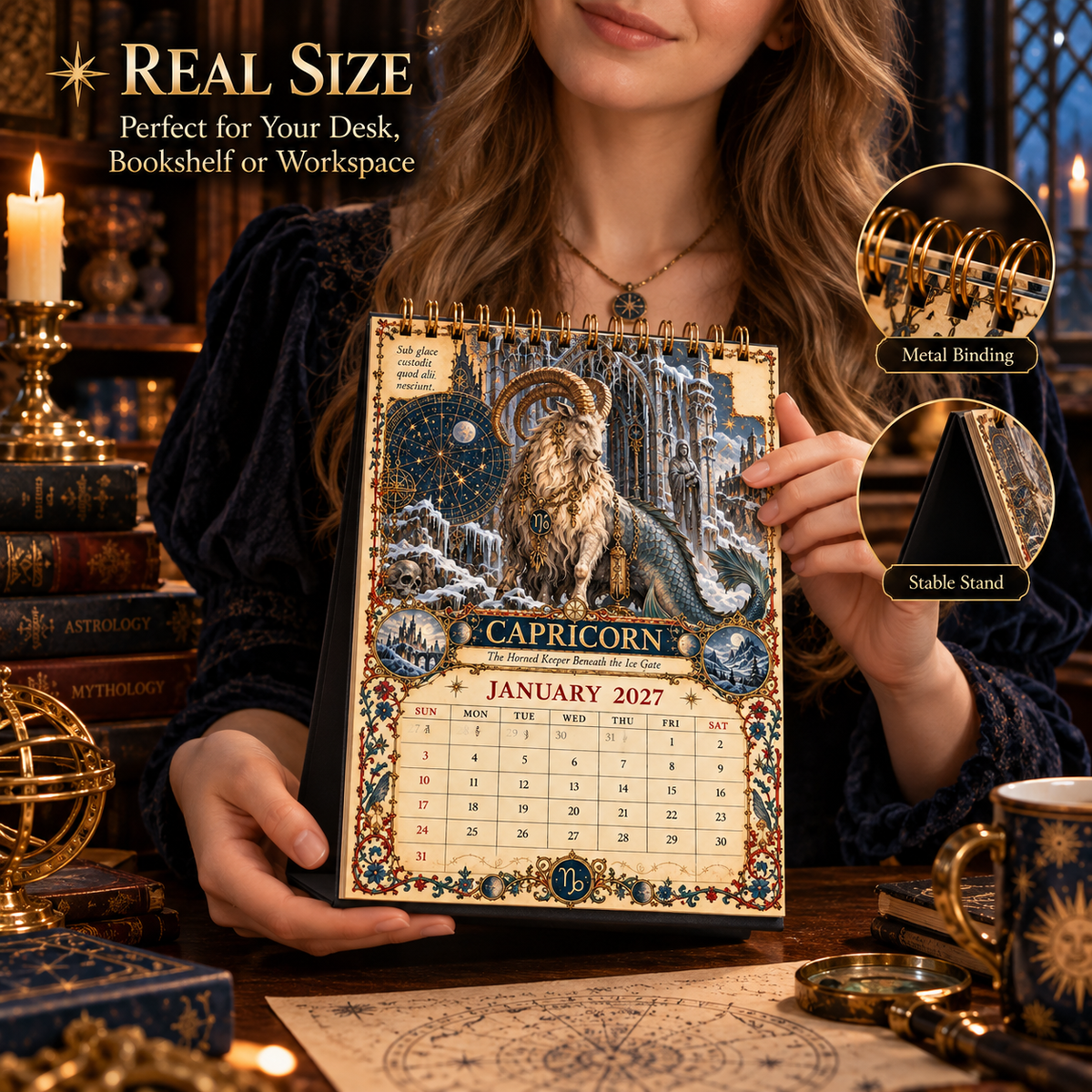 2027 Zodiac Grimoire Calendar| 12 Signs, 12 Forbidden Chapters