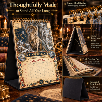 2027 Zodiac Grimoire Calendar| 12 Signs, 12 Forbidden Chapters