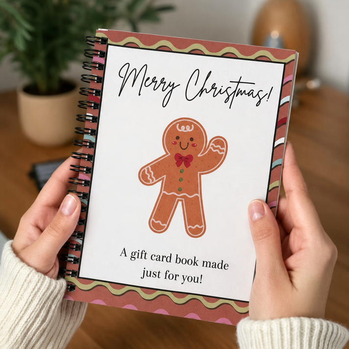 🎄📚Libro de tarjetas de regalo navideñas - 🎁¡Sorpresas en cada página!📚Tapa dura y resistente