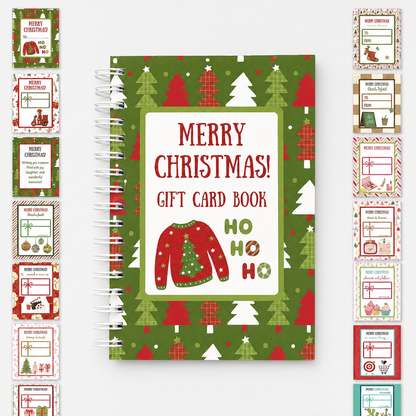 🎄📚Libro de tarjetas de regalo navideñas - 🎁¡Sorpresas en cada página!📚Tapa dura y resistente