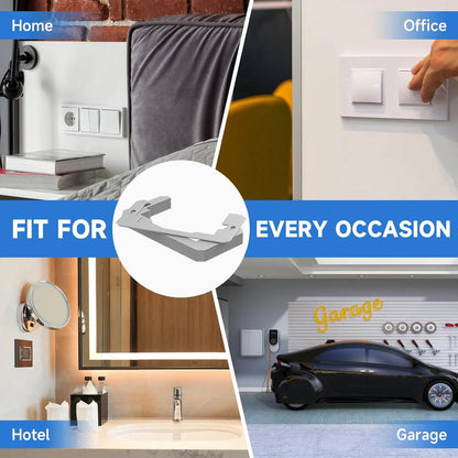 10 espaciadores para placas de pared, espaciadores para tomas de corriente, placas niveladoras de metal para empotrar para reparación de tomas de corriente, para arreglar tomas de corriente sueltas y cajas eléctricas