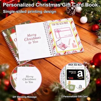 🎄📚Libro de tarjetas de regalo navideñas - 🎁¡Sorpresas en cada página!📚Tapa dura y resistente