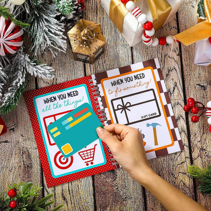 🎄📚Libro de tarjetas de regalo navideñas - 🎁¡Sorpresas en cada página!📚Tapa dura y resistente