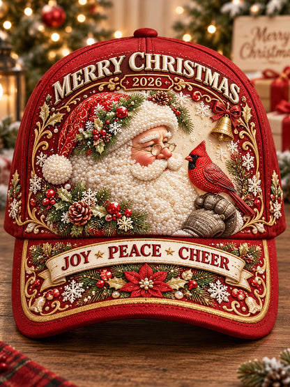 Christmas Santa Vintage Art Pearl Baseball Cap