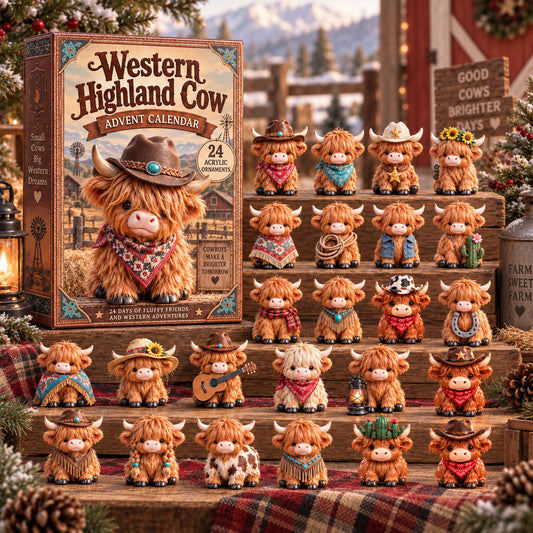🎄CHRISTMAS KICKOFF 40% OFF - Western Highland Cow Advent Calendar 2026