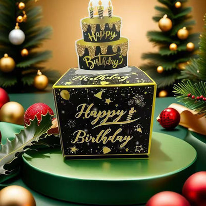 💵🎄 Christmas Money Pull Surprise Box 50 Fillable Pockets for Cash, Treats, Notes & More 🎁