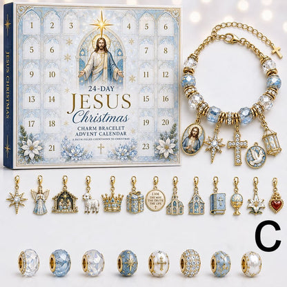 24-Day Christian Christmas Charm Bracelet Advent Calendar