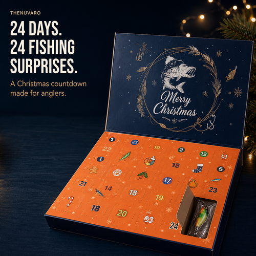 🎣 Calendario de Adviento de Señuelos de Pesca de 24 Días – 24 Sorpresas Diarias de Pesca para Pescadores