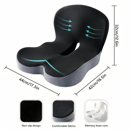 Non-Slip Memory Foam Chair Pad with Back Support