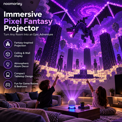 🔥Hot Sale🎮 Pixel Fantasy Scene Projector – Ambient Decor for Gaming Rooms