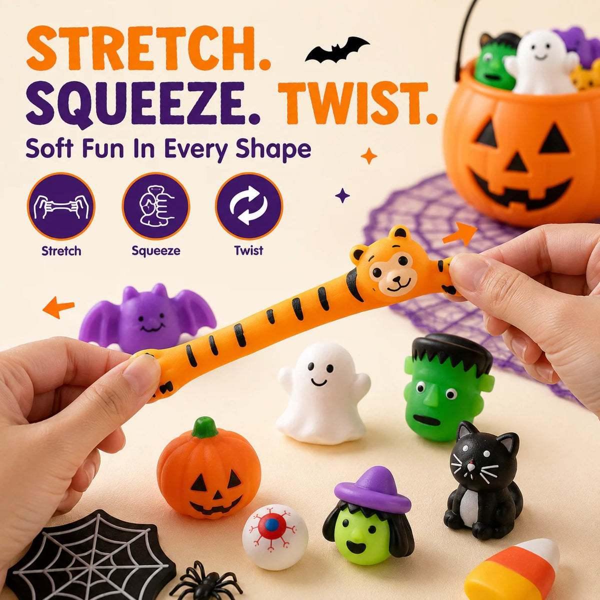 🔥Last Day 49% OFF - 🎃 30PCS Halloween Mochi Squishy Toys