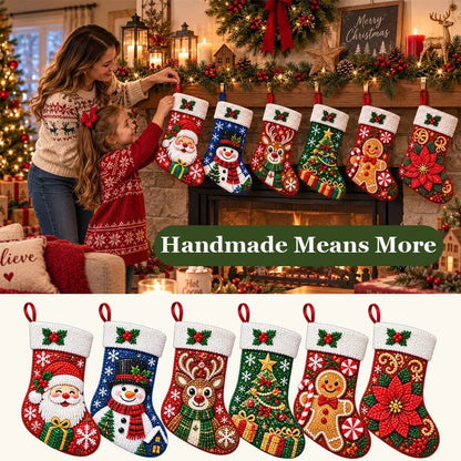 🎄 DIY Diamond Painting Christmas Stocking Kit | 6 Festive Designs | Complete Kit with All Tools & Step-by-Step Guide Included 💕
