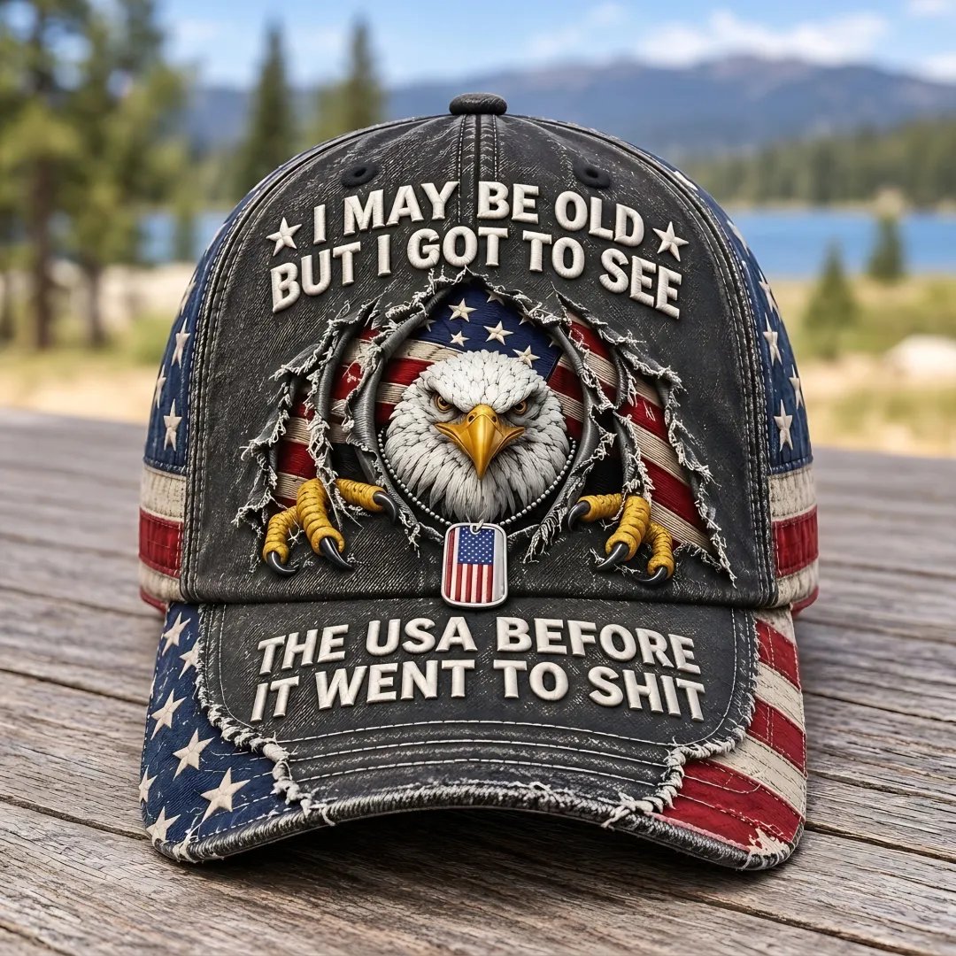 Vintage Eagle Washed Baseball Cap – Rugged Style, American Pride 🦅