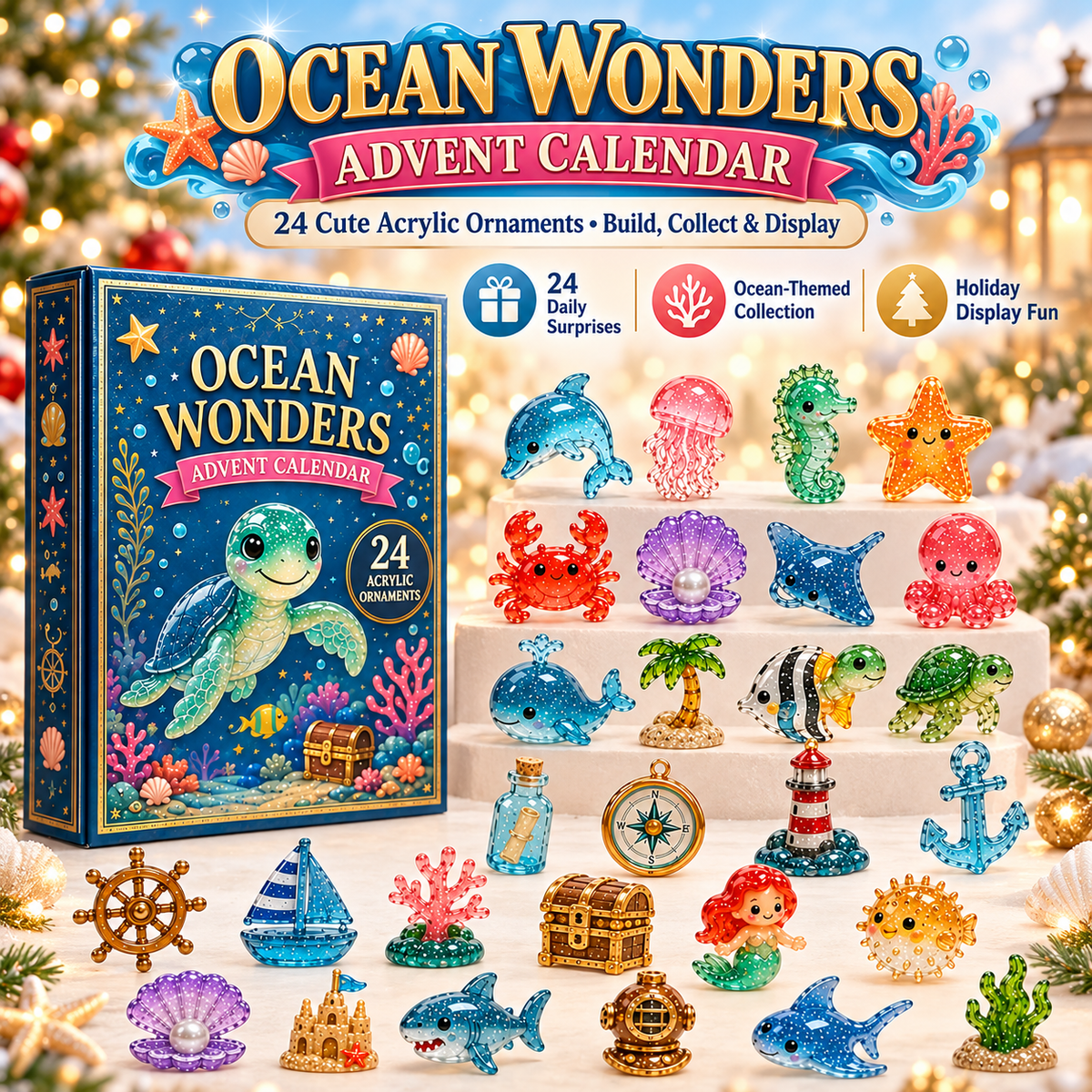 🎁CHRISTMAS KICKOFF 40% OFF - 🌊Turtle Sea Wonder Advent Calendar 2026
