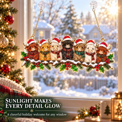 ✨ Whimsical Winter Suncatchers | Shatterproof "Stained-Glass" Window Hangings 🎄