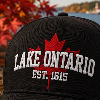 🔥ÚLTIMO DÍA 50% DE DESCUENTO - 🍁Lago Ontario por Siempre – Gorra Bordada Heritage (🧢100% Algodón)