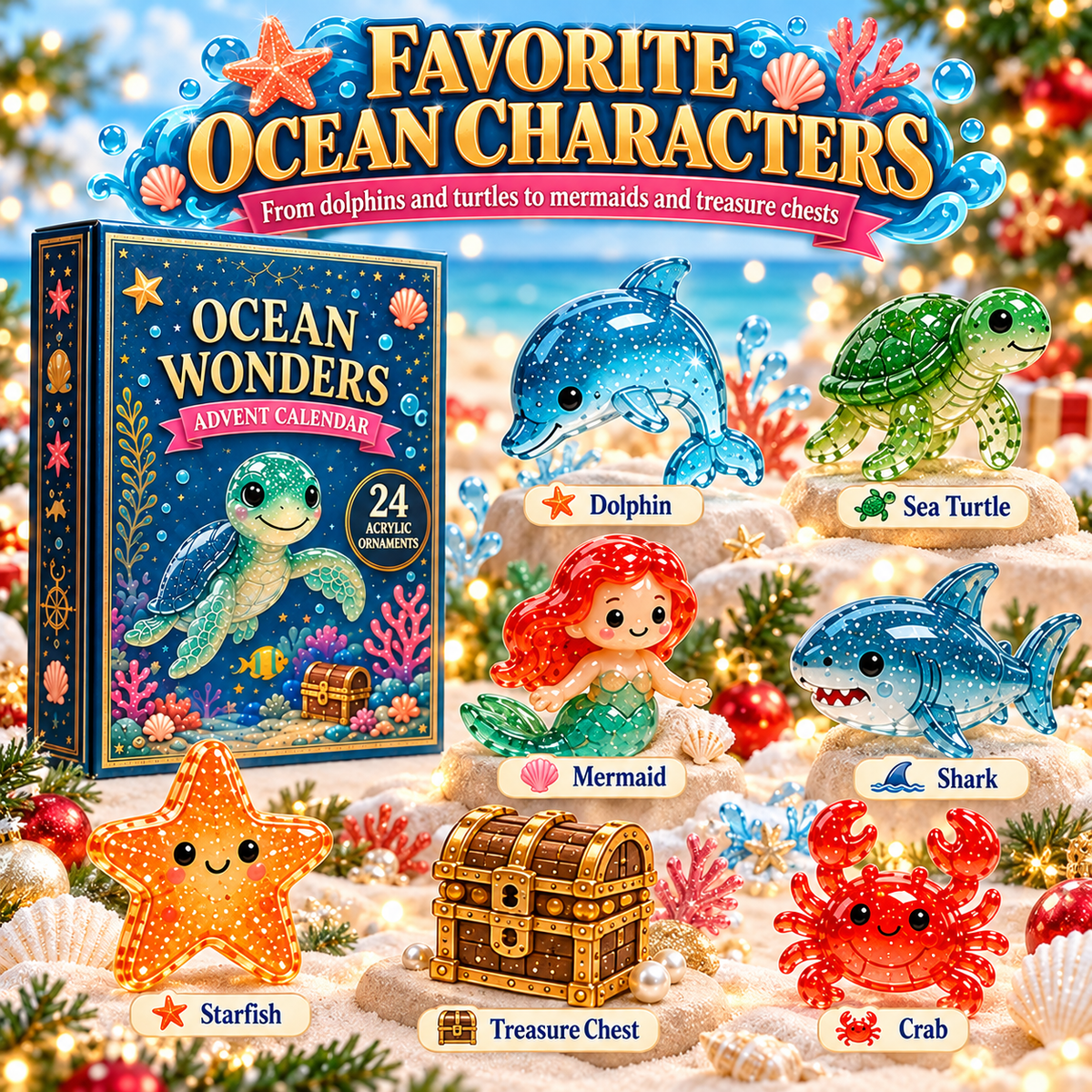 🎁CHRISTMAS KICKOFF 40% OFF - 🌊Turtle Sea Wonder Advent Calendar 2026
