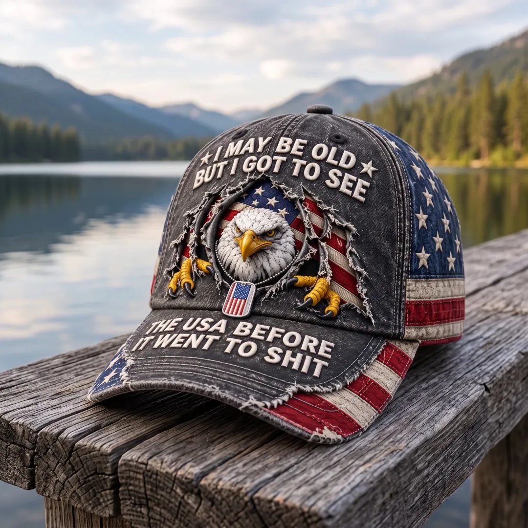 Vintage Eagle Washed Baseball Cap – Rugged Style, American Pride 🦅