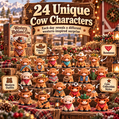 🎄CHRISTMAS KICKOFF 40% OFF - Western Highland Cow Advent Calendar 2026