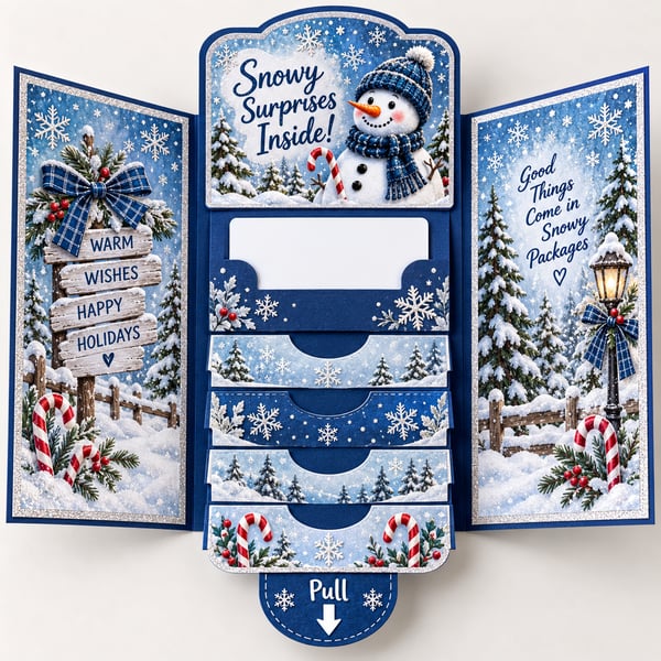 2026 New🎅🎁 Waterfall Christmas Gift Card Booklet 💳✨