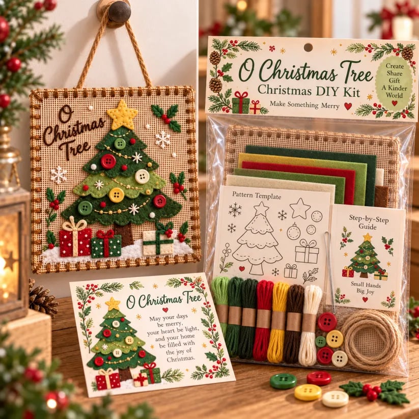 🎄✨ Christmas DIY Fabric Weaving Friendship Kit - 🧵 Create Something Special Together! 💕