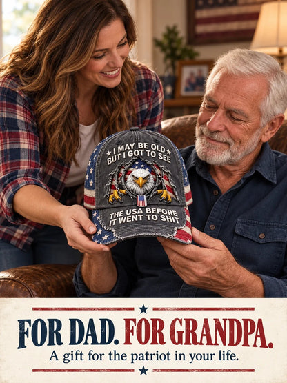 Vintage Eagle Washed Baseball Cap – Rugged Style, American Pride 🦅
