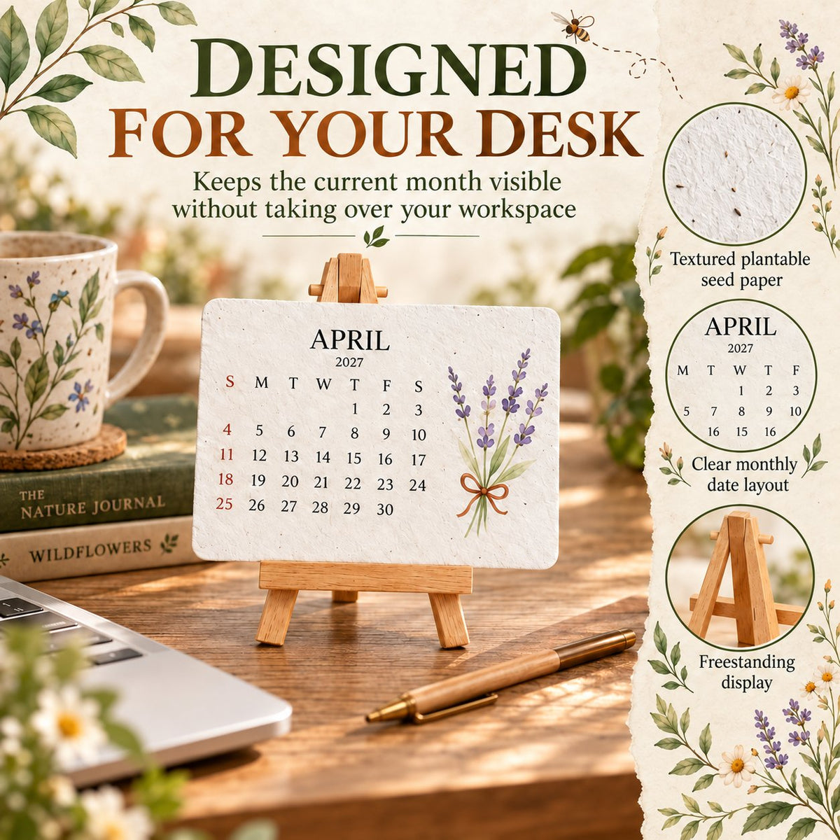 ✨🏆Early Holiday Sale 49% OFF🌱Eco-Friendly Plantable “Timeless” Seed Calendar 2027