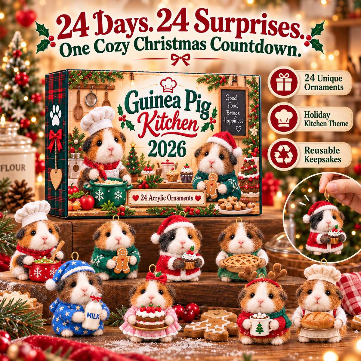 CHRISTMAS KICKOFF 40% OFF - Guinea Pig Kitchen Advent Calendar 2026
