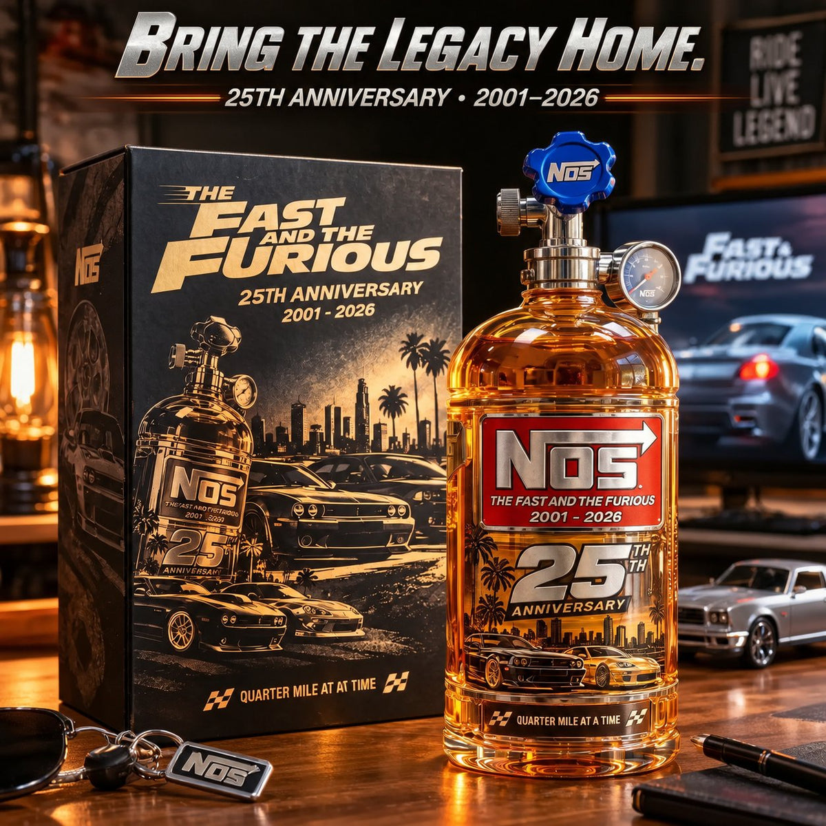 25th Anniversary Street Racing Nitrous Tank Whiskey Decanter with Collector’s Box