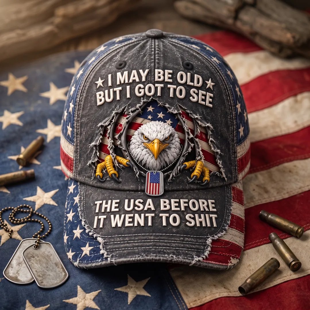 Vintage Eagle Washed Baseball Cap – Rugged Style, American Pride 🦅