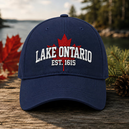 🔥ÚLTIMO DÍA 50% DE DESCUENTO - 🍁Lago Ontario por Siempre – Gorra Bordada Heritage (🧢100% Algodón)